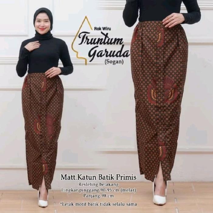 Rok Panjang Wiru Batik Mekar Lipit Wiron Jawa Truntum Garuda XXL XL L