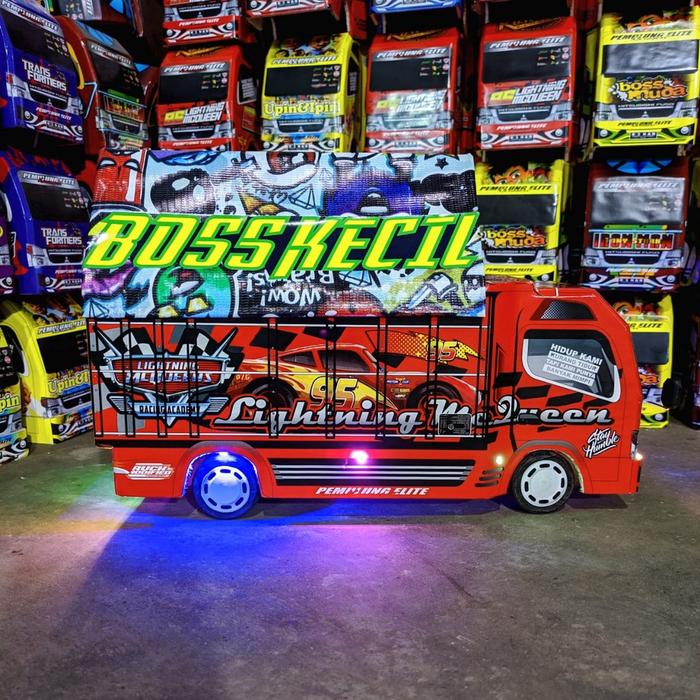 MINIATUR TRUK OLENG MINIATUR TRUK LAMPU TERPAL MURAH TRUK OLENG RODA KAYU BISA COD
