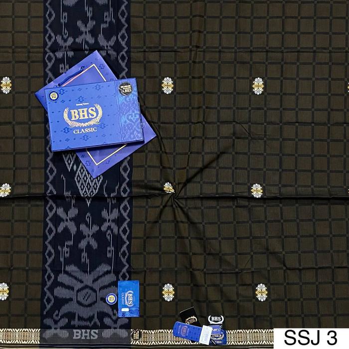BHS SARUNG CLASSIC SONGKET Gold dan Silver SKT MIX BRL DAM KWG DBY Grade A Bahan Songket Ukuran Dewa
