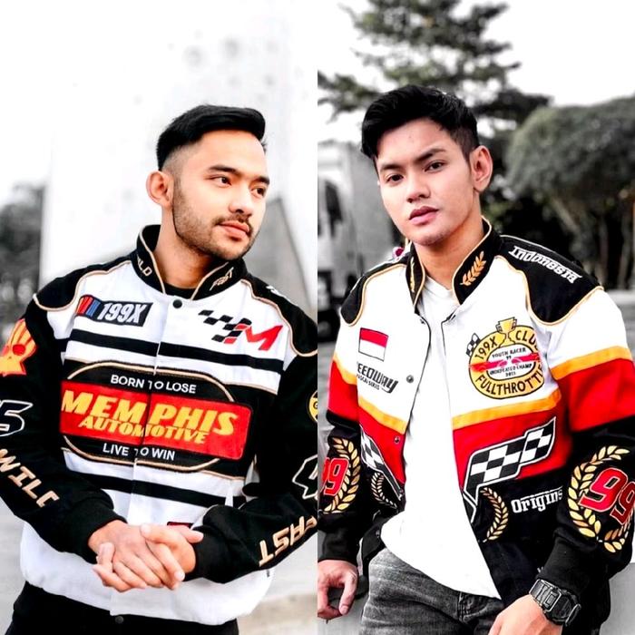 Jaket Nascar memphis speedway bahan lotto tebal fullprint