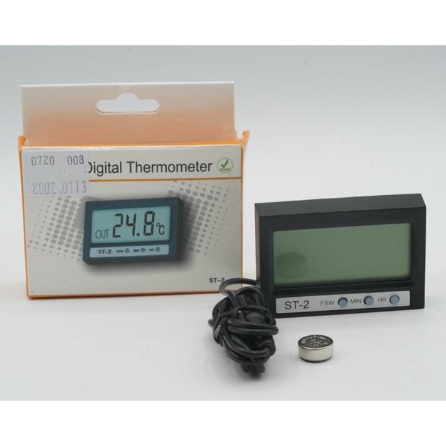 Termometer ST-2 Digital Thermometer With Probe Indoor Outdoor AC Kulkas Aquarium - SKU 2.002.0113