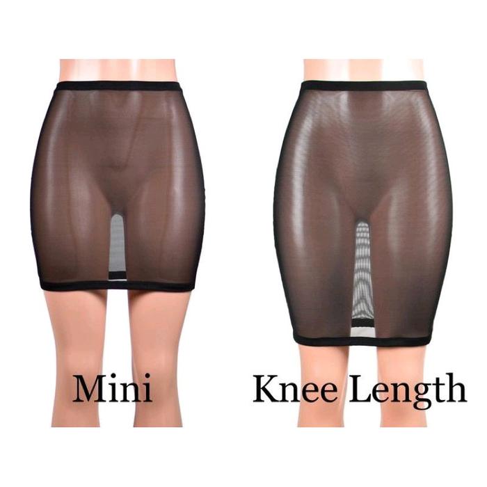 HANA Rok Mini Sexy Tile Transparant Black And White Rok Dinas Malam Bodycon 103