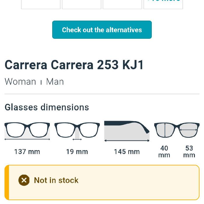 kacamata frem original Carrera 253 kj1