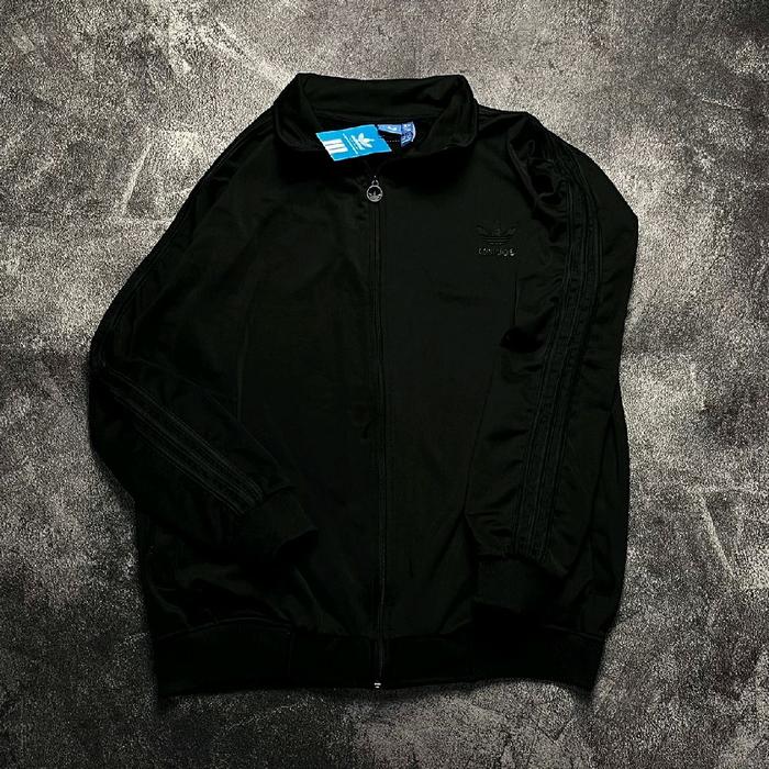 Adidas Jaket Tracktop Firebird Trefoil Black On Black Adicolor M-L-XL Material Lotto Diadora Bordir 