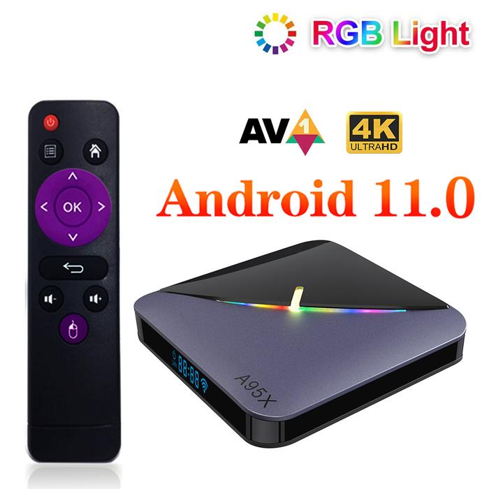 A95X F3 Air II Smart TV Box RGB Android 11 TV Box Amlogic S905W2 4GB