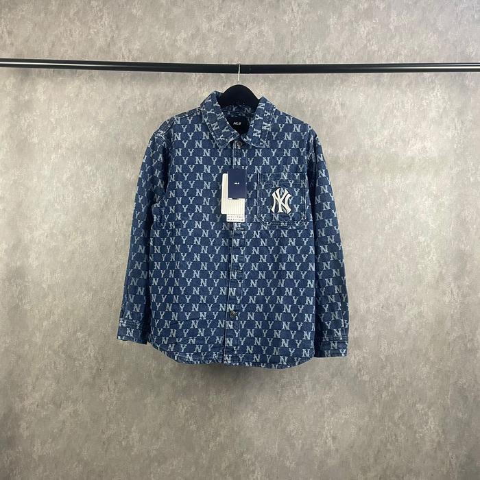 Kemeja MLB003 Unisex Atasan Kemeja Kerah Pria Slimfit Baju Kemeja Polos Atasan Kemeja Pria Bahan Den