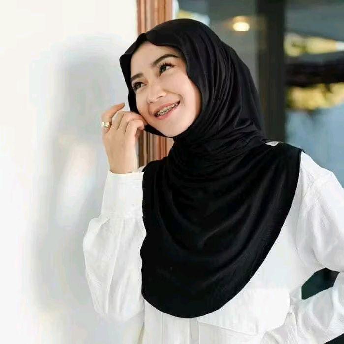 hijab instan jiso inter bahan Jersey