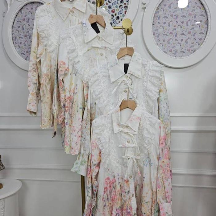 blouse brukat motif bunga