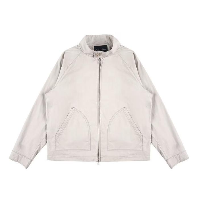 3Second x Basquiat Jaket Pria Kerah Harrington Jacket Cotton Casual 030823
