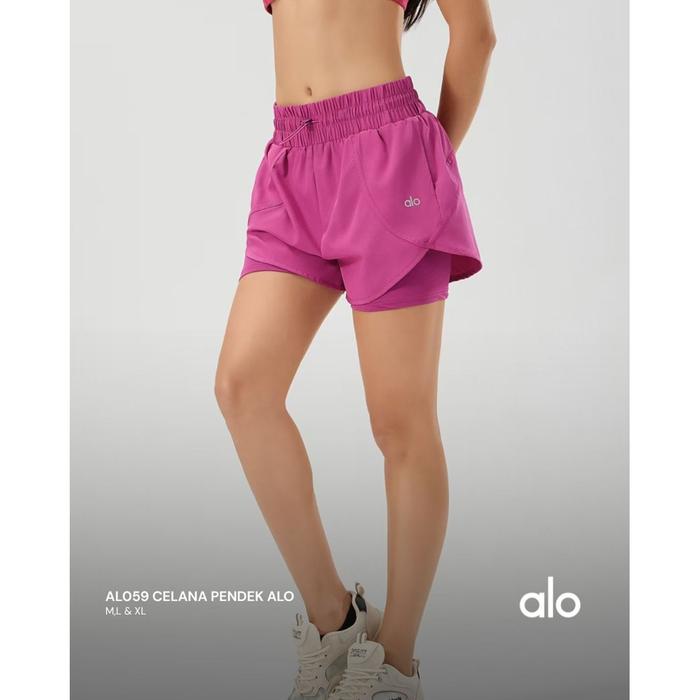 Celana Pendek Hotpants ALO Sport Olahraga Running Wanita Premium NK N63