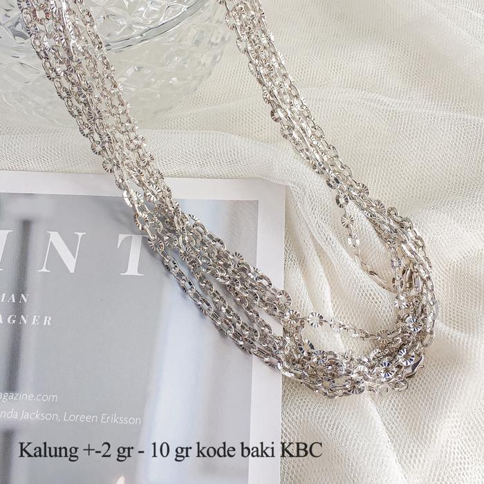 KALUNG RANTAI UKIR WHITEGOLD 6 GR - 10 GR