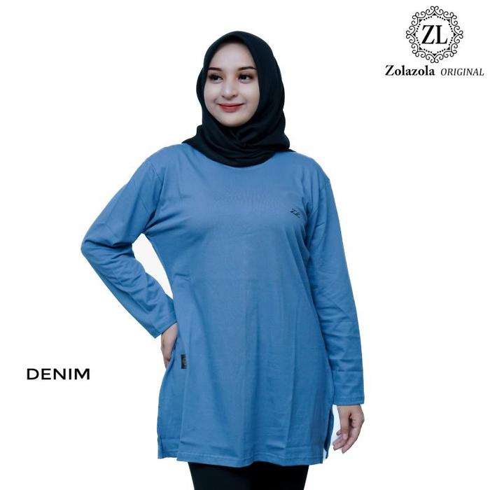 Kaos Tunik Wanita Cotton Combed 24S Exclusive By Zolazola Original Size [ M, L, Xl, Xxl, Xxxl, ] Bis