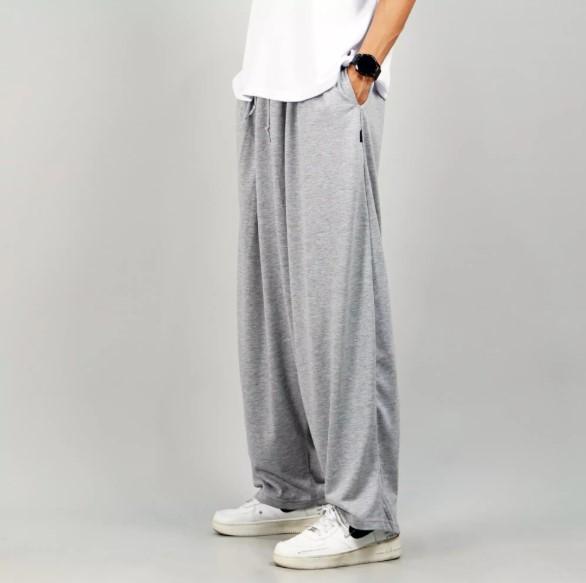 BAGGY PANTS Celana Baggy Pants Pria Wide Leg Pants Baggy Loose Fit Pants - ABU MUDA