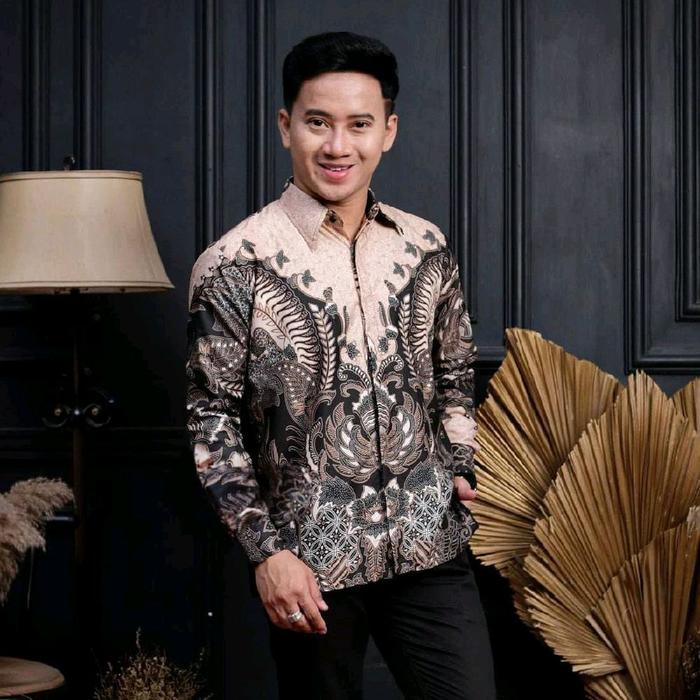 Yoonville Busana-SPECIAL SUPER JUMBO 4L 5L Baju Kemeja Batik Pria Lengan Panjang Halus Premium Jumbo