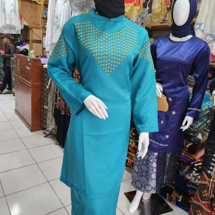 Baju Seragam PKK Bordir Motif Melati/Bahan Baloteli/Motif Seragam Bordir Melati/Baju Siap Pakai