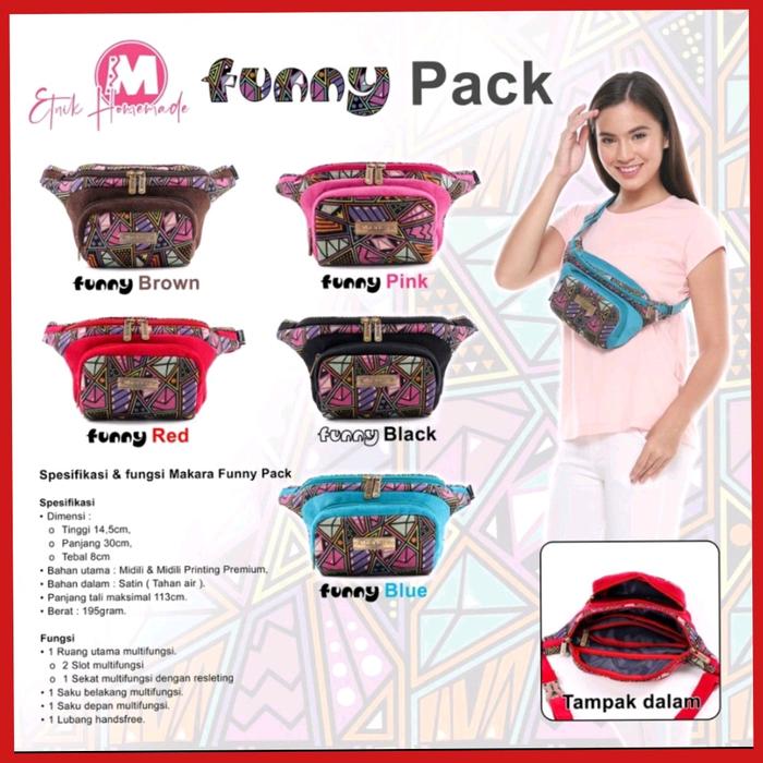 MAKARA WAISTBAG / Tas Punggung Wanita Multifungsi ORiGINAL/ Tas Pinggang Wanita Makara Etnik