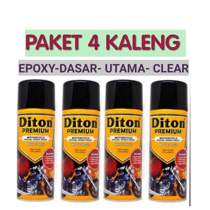 C. PAKET 4 KALENG DITON PREMIUM lembayung unggu lembayung biru lembayung green titanium gold candyto
