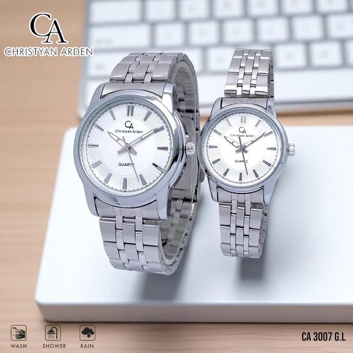 NEW Jam Tangan Couple Anti Air Christyan Arden 3007 G.L Jam Tangan Cowok Jam Tangan Cewek