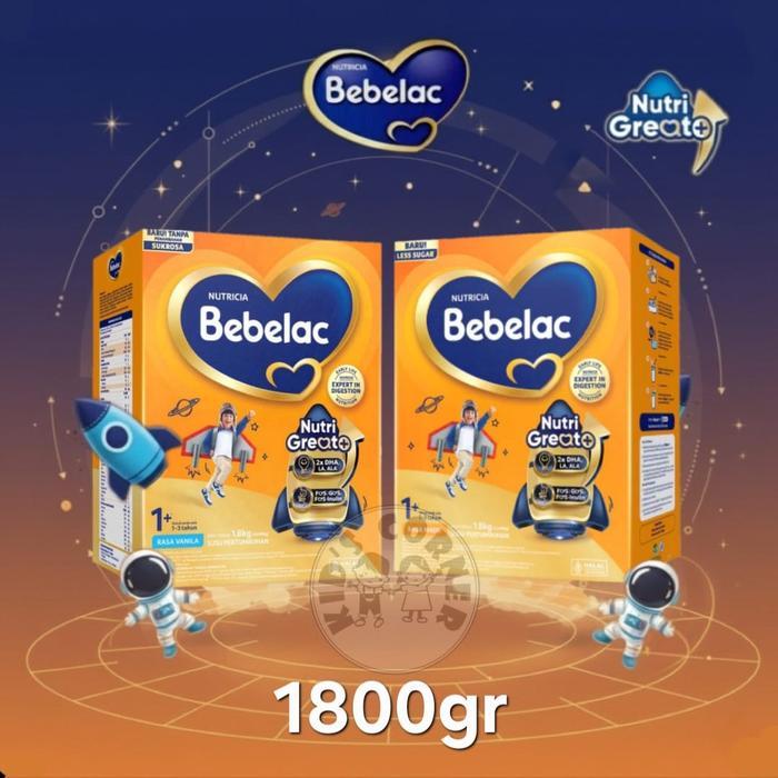 Bebelac 1+ / 3+/ 6-12/ 0-6 1800gr Madu/Vanila bebelove 1800gr Susu Bubuk