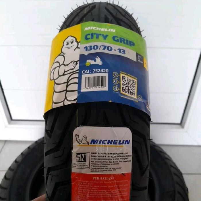 BAN BELAKANG NMAX, ADV, PCX160 MICHELIN CITY GRIP 130/70-13 MC REINF 63 P TUBELESS