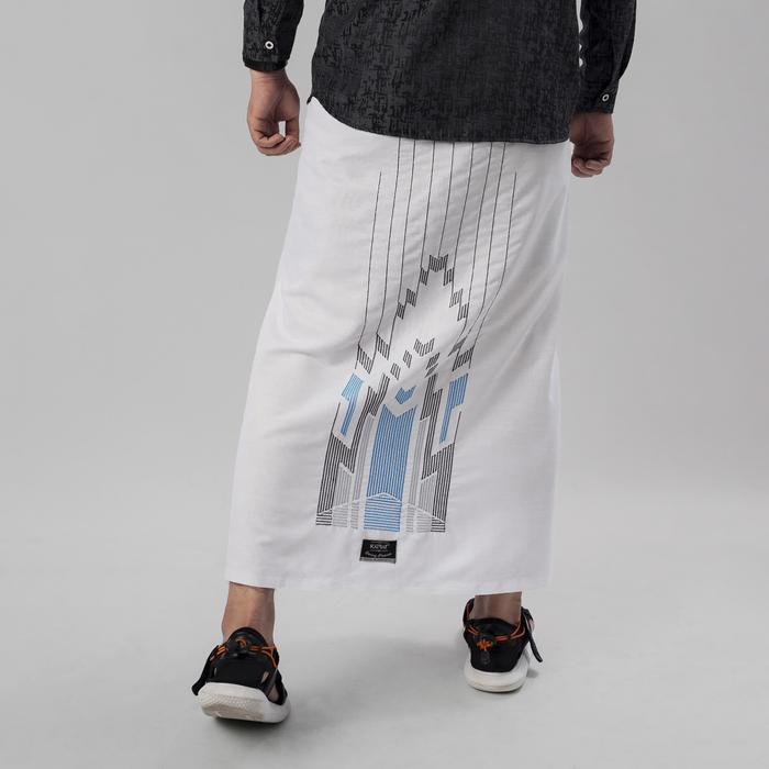 PROMO SPECIAL Katsae - Sarung Bordir Murabbi Bordiran Timbul Sarung Pria Dewasa Warna Putih Sarung S