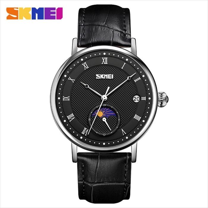 Jam Tangan Pria Analog Date SKMEI 9308 Leather Strap Original