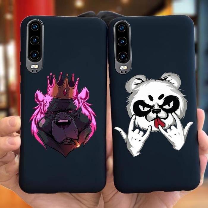 For Huawei P30 Lite Case Black Silicone Soft Back Cover For Huawei