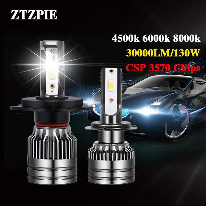 ZTZPIE 30000LM Powerful Car Led Headlight 4500K 6000K 8000K HB3 HB4