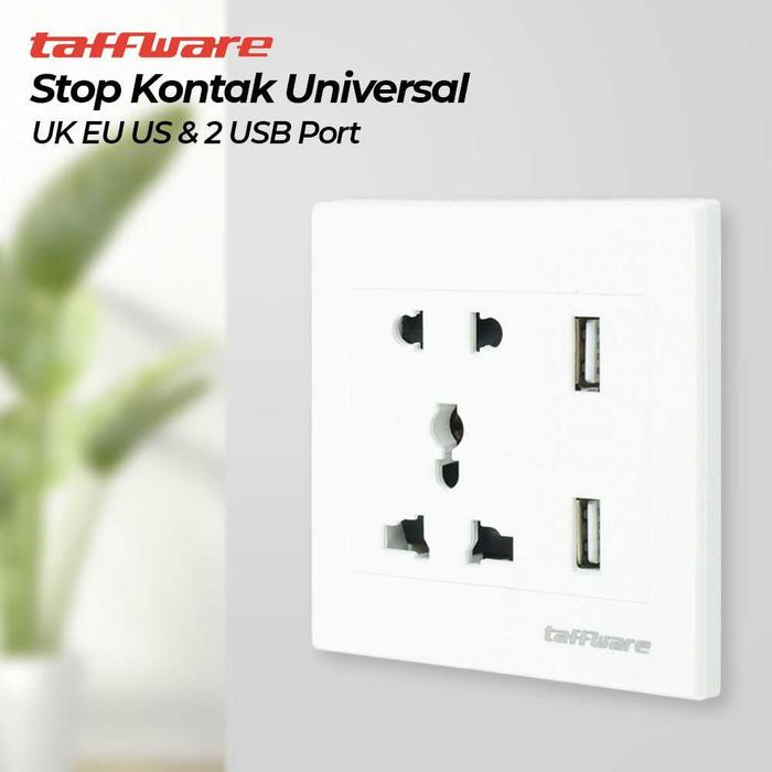 Stop Kontak USB Multifungsi Dinding Colokan Dinding 2 USB Stop Kontak Universal UK EU US Wallplug Po
