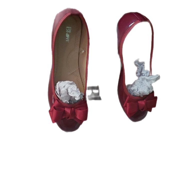 Sepatu Blow maroon glossy 3D edna
