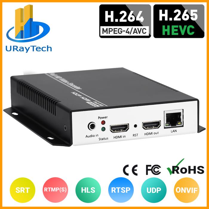 HEVC HDMI Video IPTV Encoder H.265 H.264 Live Broadcast RTMP Encoder