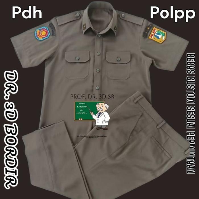 SERAGAM baju PDH POL PP pria dan wanita Neww