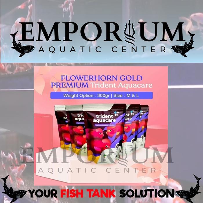 TRIDENT AQUACARE FLOWERHORN L 300GR - PELET IKAN LOUHAN CICHLID
