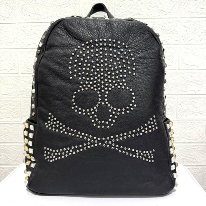 Tas ransel muat laptop. Tas ransel BARU kulit asli. Tas ransel rangsel philipp plein BARU NEW. Hitam