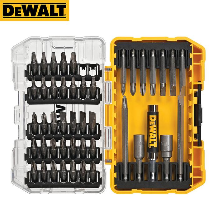 DEWALT DW2166 45-Piece Screwdriver Bit Set Steel Hex Shank Phillips Slotted Square Double-ended Bits