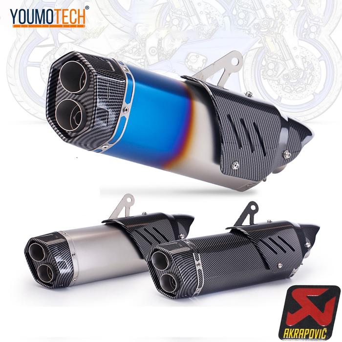 Knalpot Motor, 51MM, Pipa Pembuangan Asap, Pipa Ventilasi Knalpot Dua