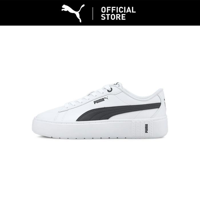 PUMA Sepatu Trainer Wanita Smash Platform v2 L White-Black