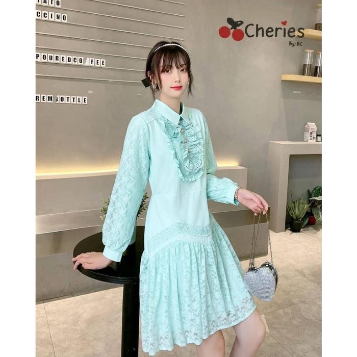Terbaik Cheries 5537 Tunik 98 Brukat Veena Import Premium