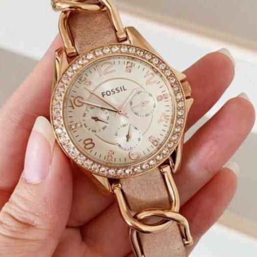 JAM TANGAN WANITA FOSSIL RILEY MULTIFUNCTION ES3466 / ES 3466 ORIGINAL