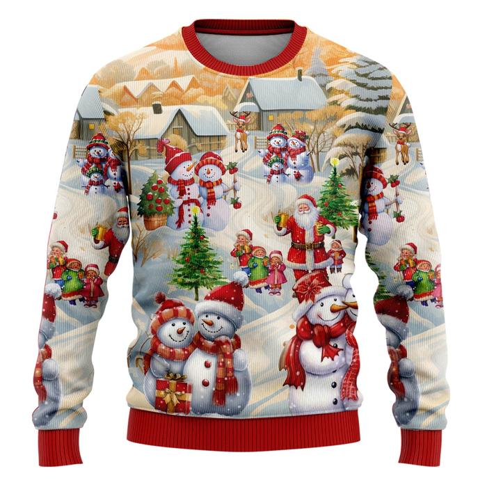 2025 Winter Men's Ugly Christmas 3D Printed Sweater Fashion Street Style Knitted Hoodie Is A Holiday