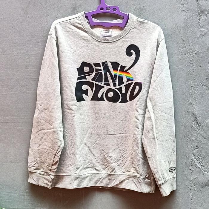 Crewneck Sweater PINK FLOYD | Rock Band 70s | Brand Musinsa Standard | Grey | Bekas Preloved Second 