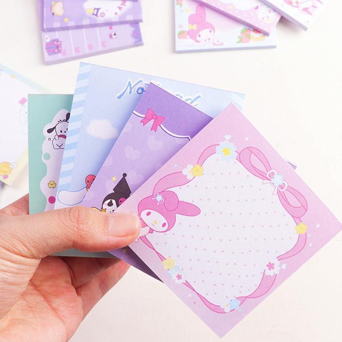 Eeghrerr 50PCS Sticky Notes Sanrio Sticky Notes Aesthetic Korea Catatan Tempel
