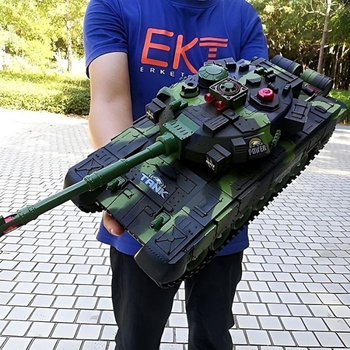 Mainan RC War Tank Besar Leopard Remote Control - Mainan Mobil Battle Tank Remot Kontrol Anak Edukat