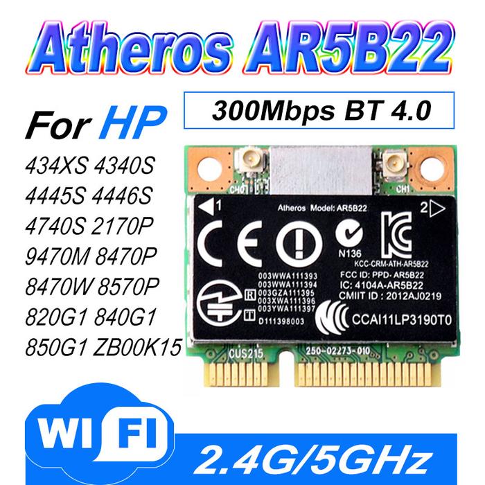 Atheros AR5B22 AR9462 802.11a/b/g/n 2.4G/5G Wifi Bluetooth 4.0  For