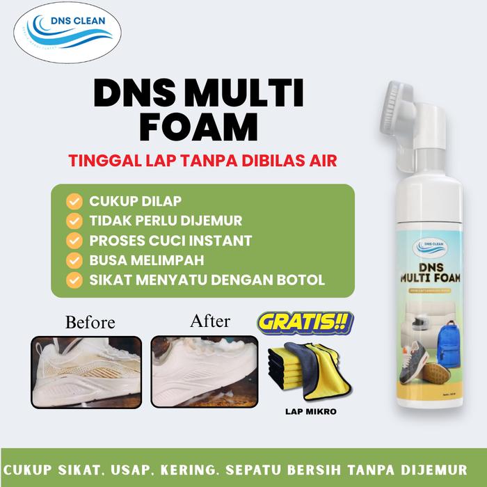 DNS Multi Foam Instant Cleaner Pembersih Sepatu Helm Tas Sofa  Serba Guna Tanpa Bilas Shoe