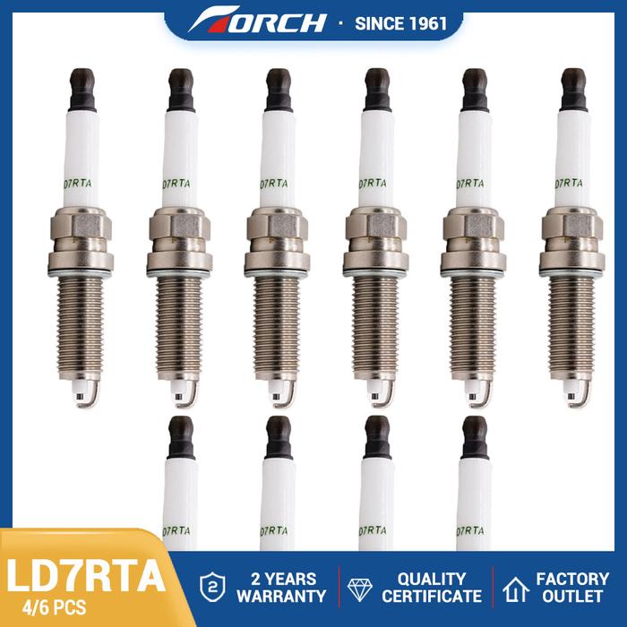 4-6PCS Normal Spark Plugs TORCH LD7RTA Replace for Candles VR8SEW