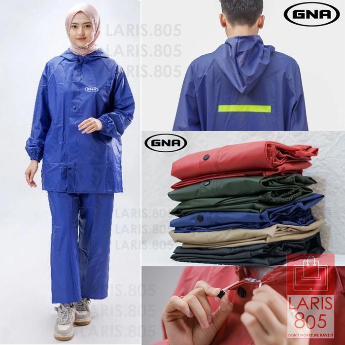 Jas hujan Setelan jas hujan bahan tebal GNA