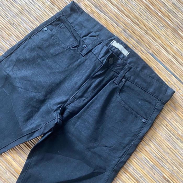 Uniqlo Celana Panjang Jeans Denim Pants Uj Ut Hitam Black Second
