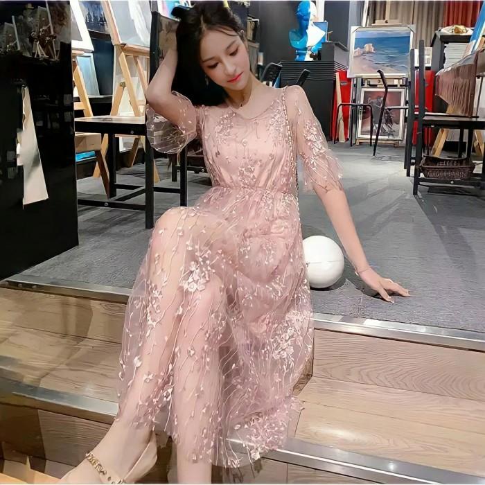 F❤56 FUYUMI LACE PARTY DRESS T DRESS PESTA MEWAH BROKAT T KOREA Y♥TA
