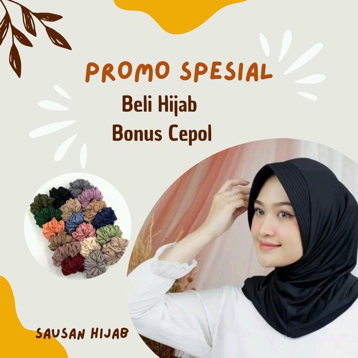 Jilbab Hamidah Original (Size M) Bonus Cepol / Ikat Rambut